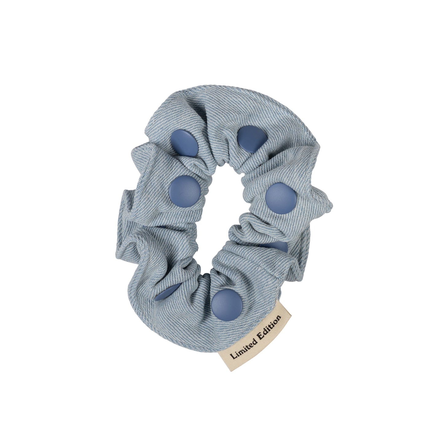 Denim Snap Scrunchie