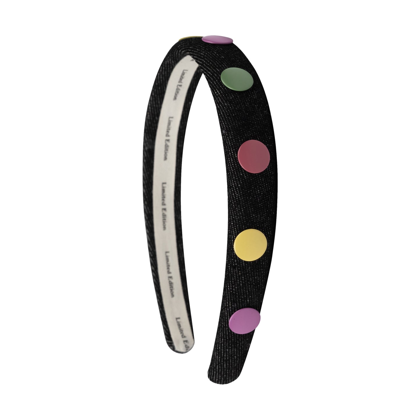 Denim Snap Headband Thin