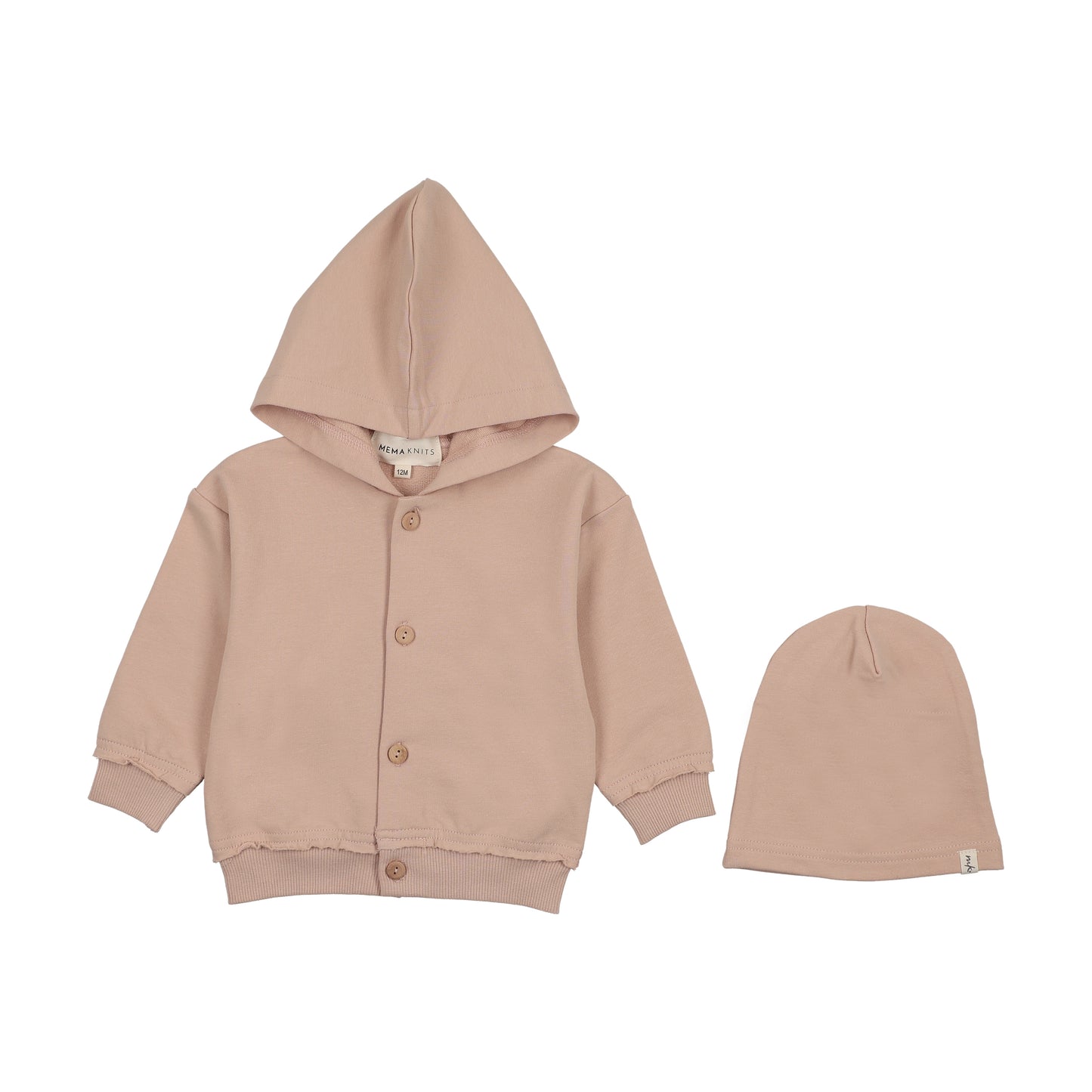 Hooded Cardigan & Beanie
