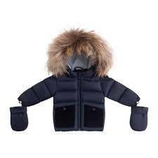 Fur Jacket — Black/Corduroy/Blue