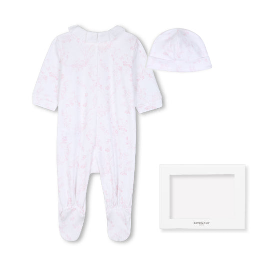 Pajamas With Hat H31539 - White pink