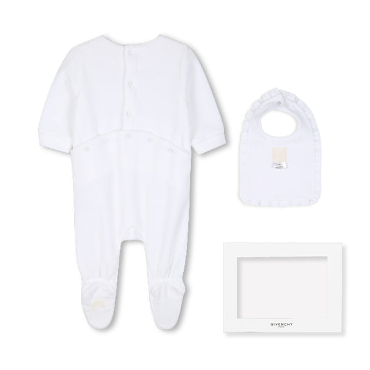 Footie With Bib - White