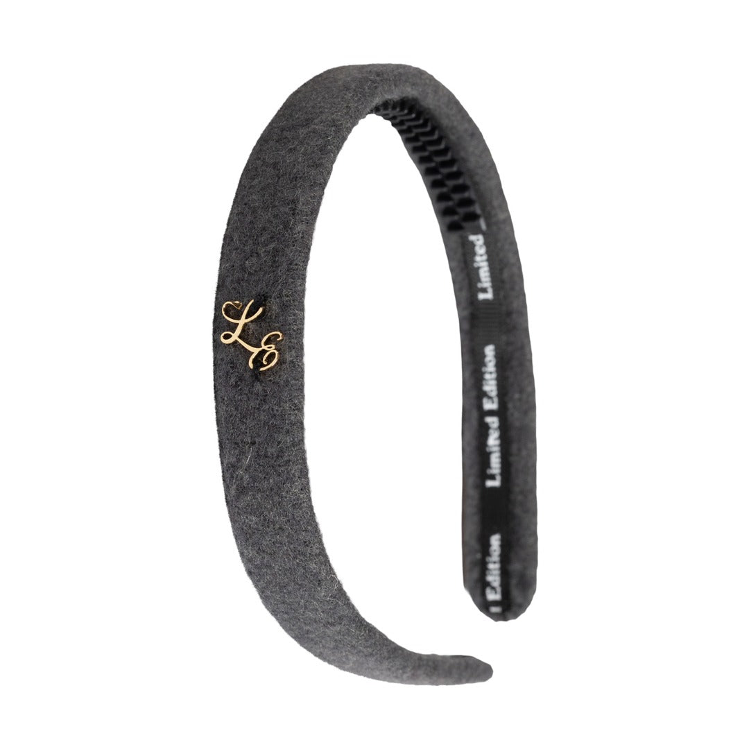 Brushed Wool Headband Thin - Gray