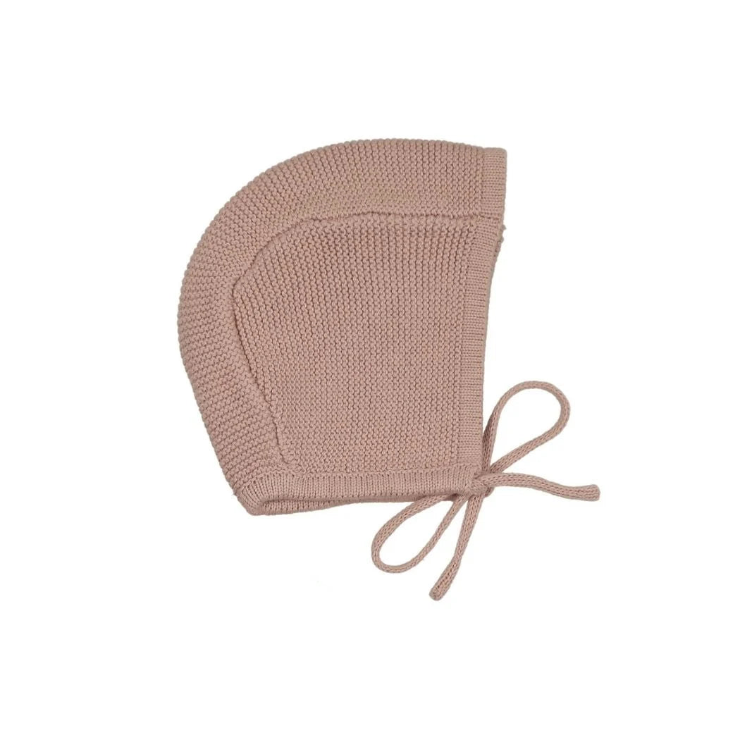 Le Bebe Knit Bonnet - Dusty Pink