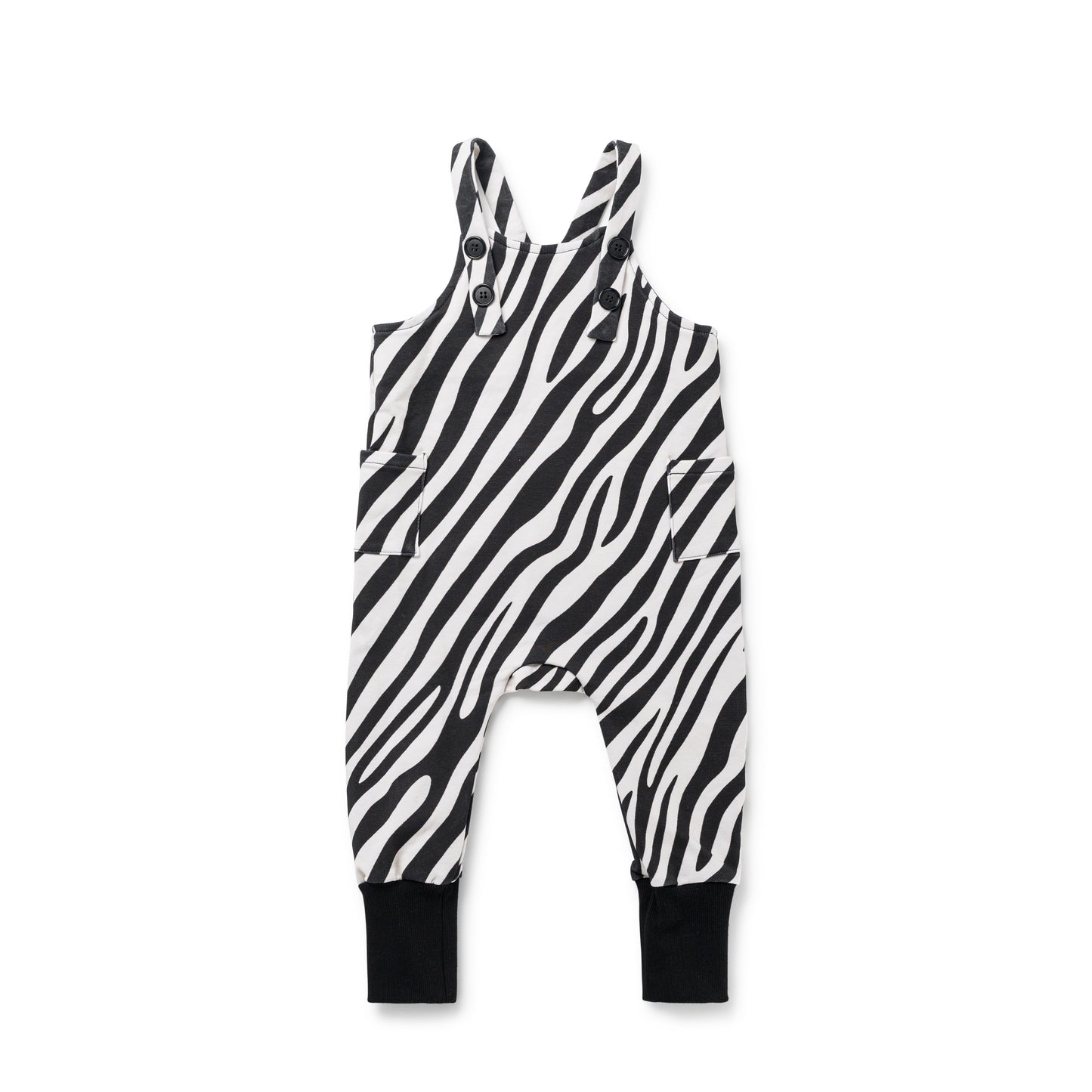 Baby Overalls — Zebra Print