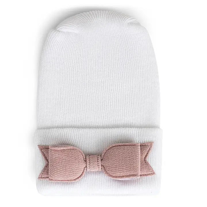 Adora Hospital Hat - Linen Rose Bow