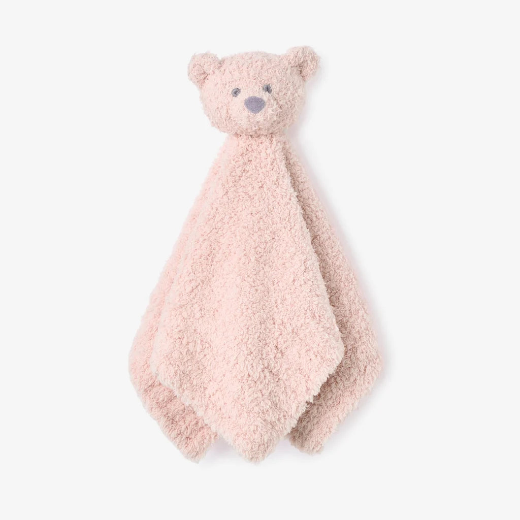 Chenille Bear Security Blankie - Pink