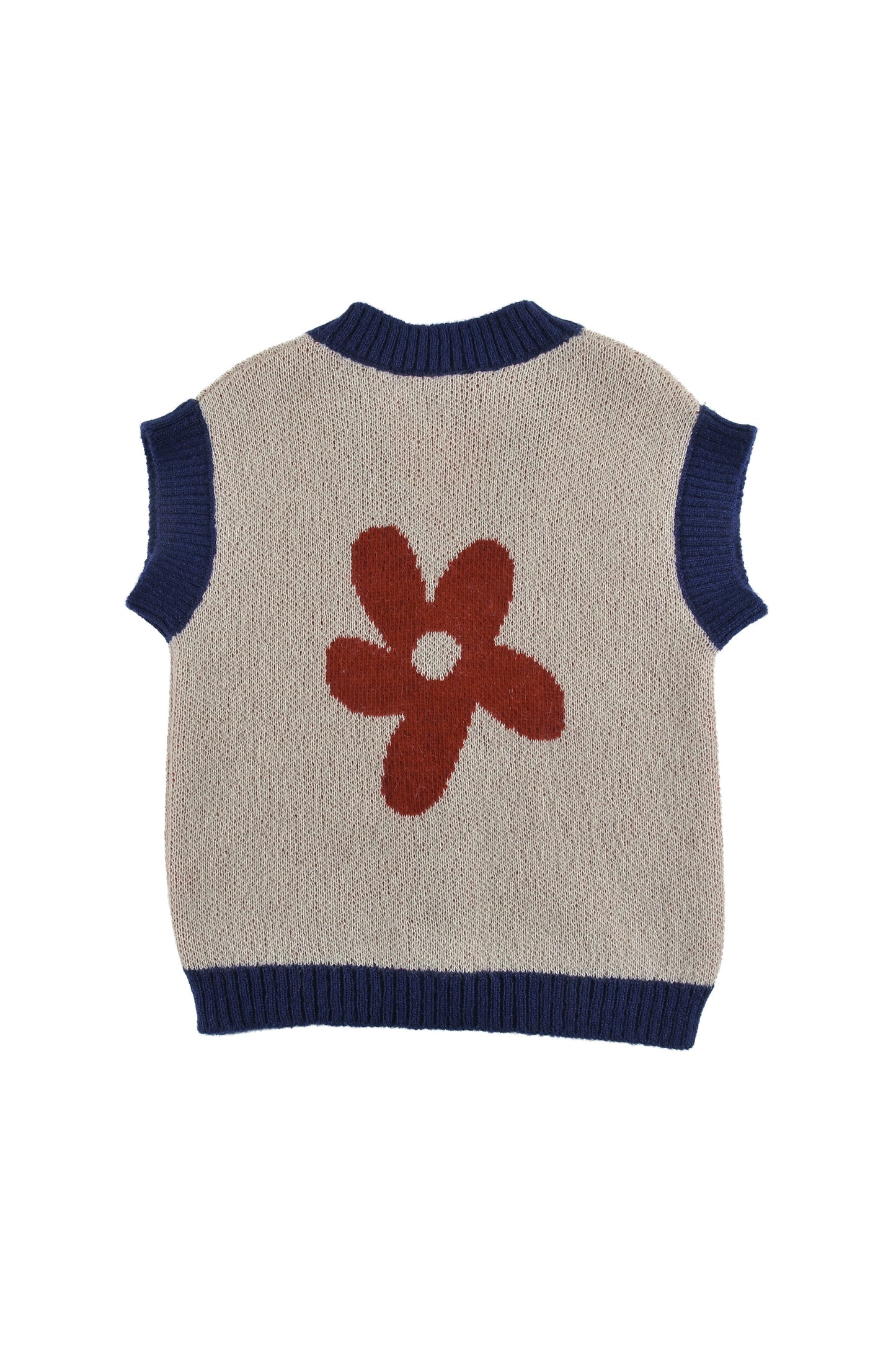 Chamonix Vest - Sand, Red/navy