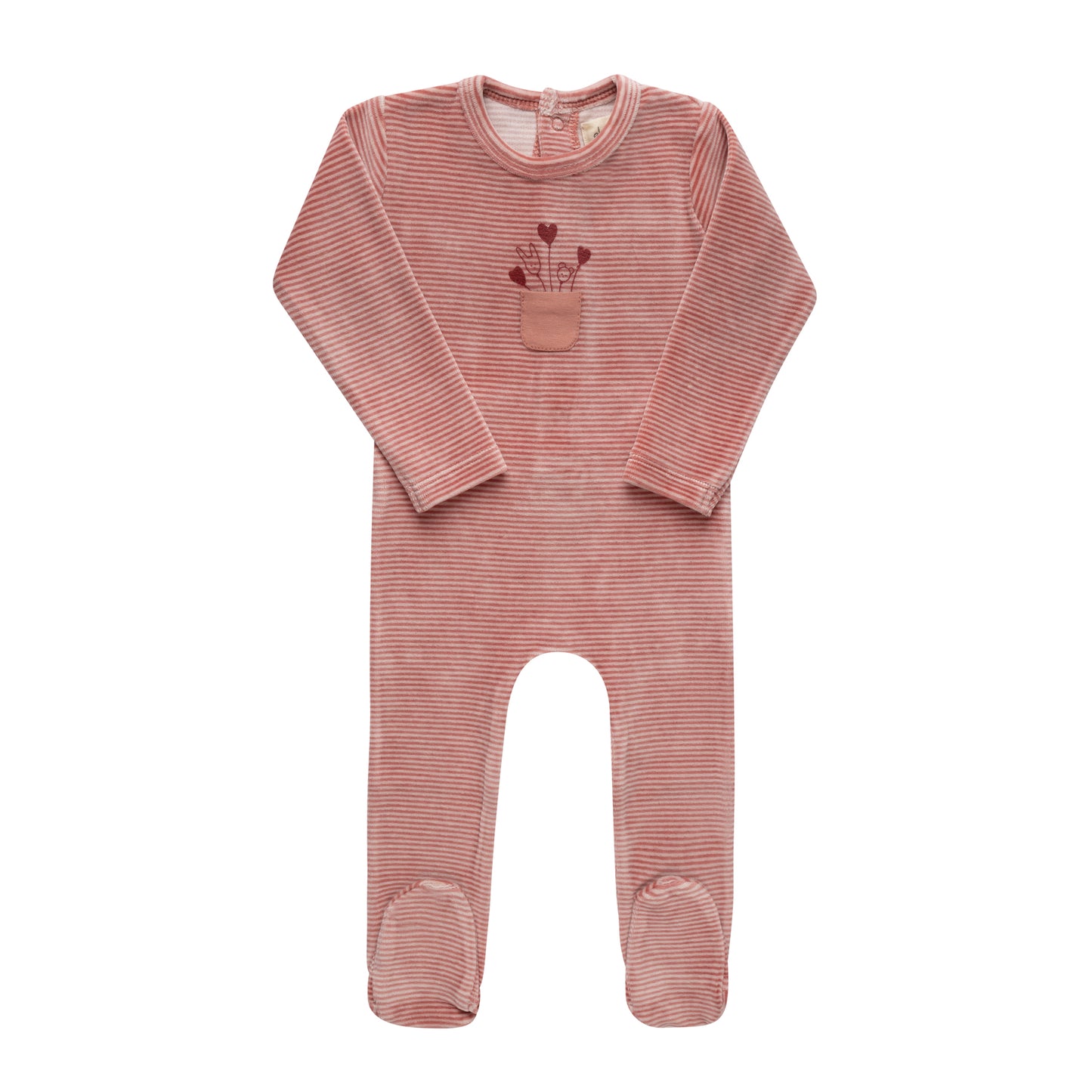 Stripe Footie - Pink