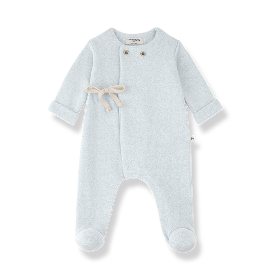 Havre Jumpsuit With Feet And Hat - Ciel
