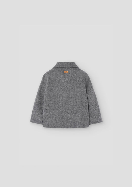 Fleck Coat With Shirt Style Collar 63.4 - Grey