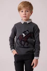 Elliot Equestrian Sweater - Grey
