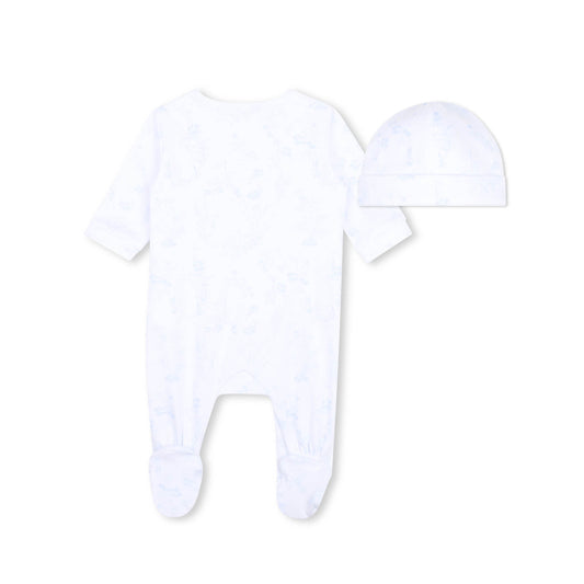 Pajamas With Hat H31534 - White Blue