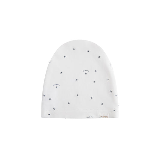 Logo And Star Print Footie/Hat - Blue