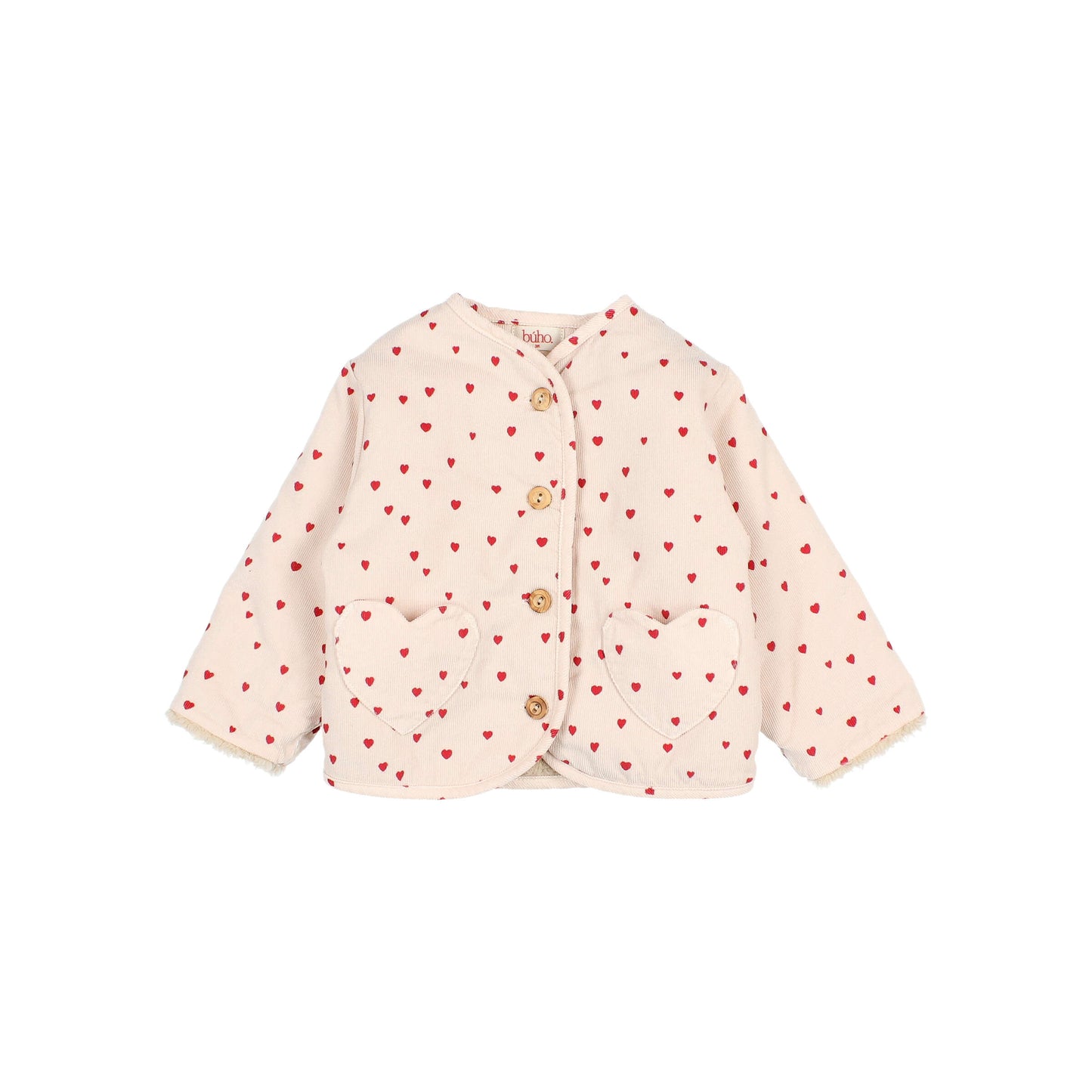 Baby Mini Cuore Jacket - Cream Pink