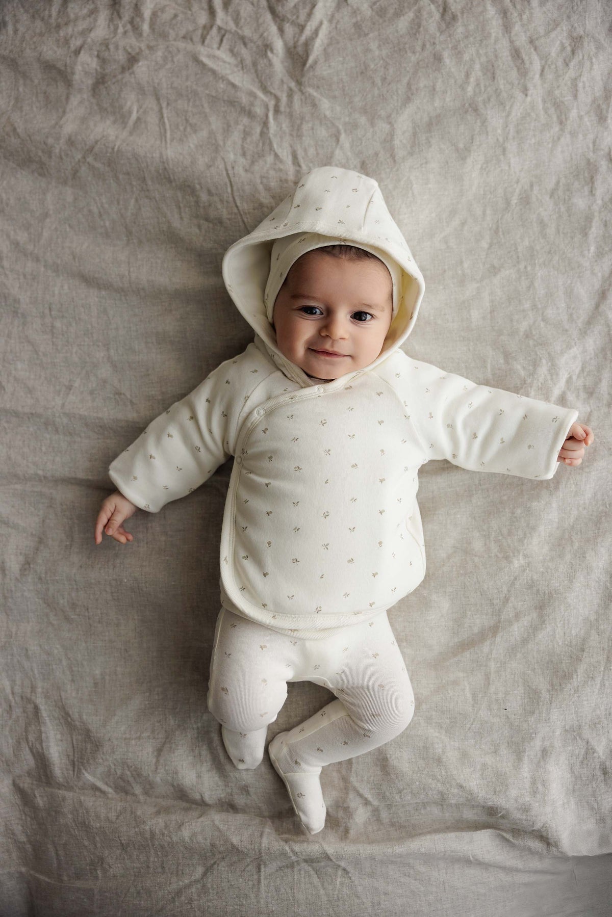 Padded Bitsy Floral Jacket - Cream/Oat