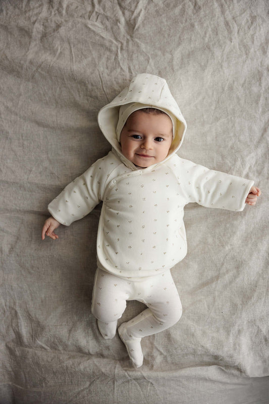 Padded Bitsy Floral Jacket - Cream/Oat