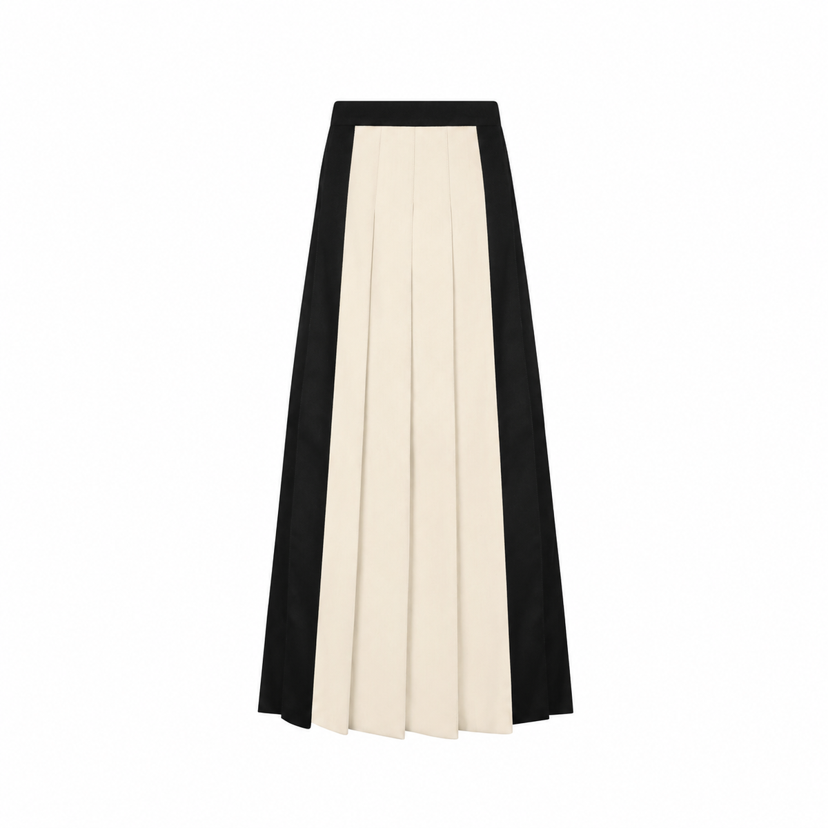Teens two tone pleated maxi skirt - Black
