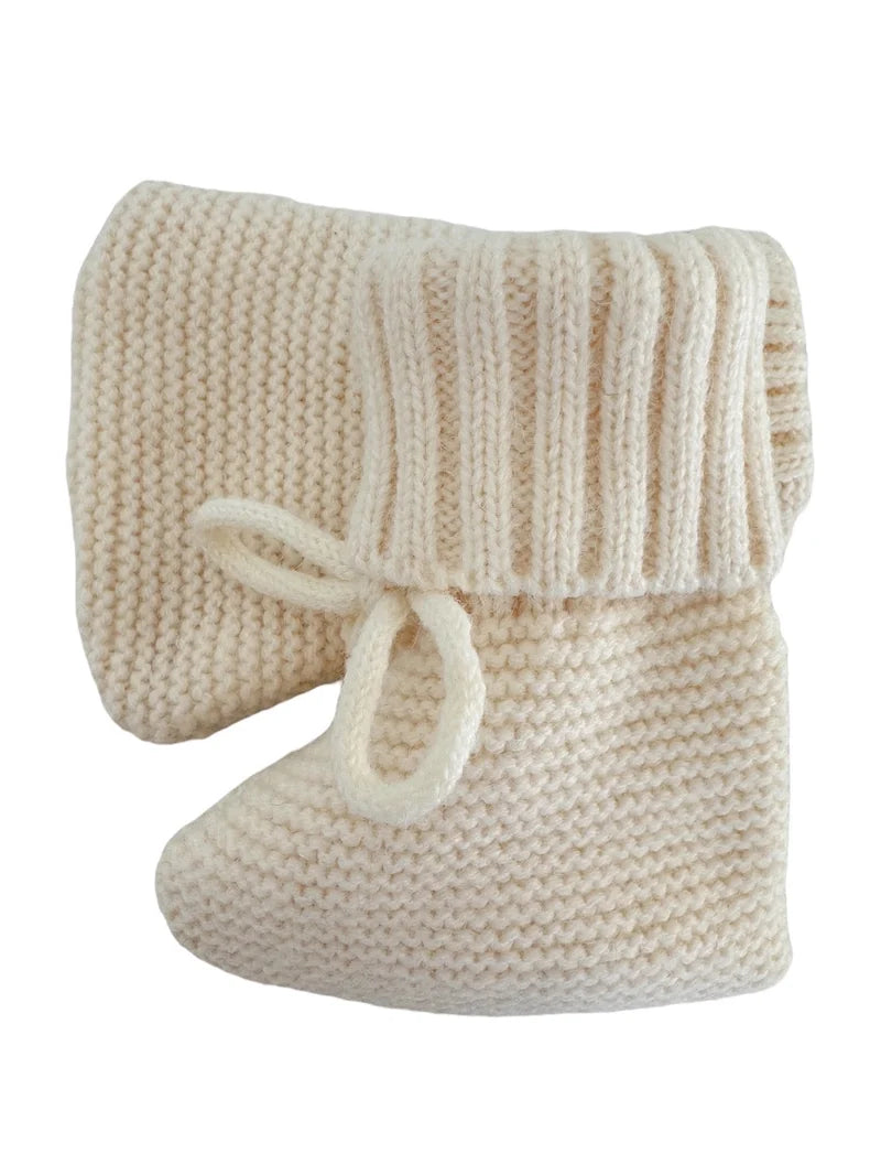 Knit Booties - Ivory