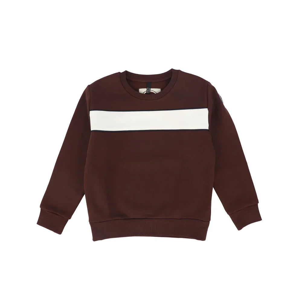 Crewneck With Piping - Brick
