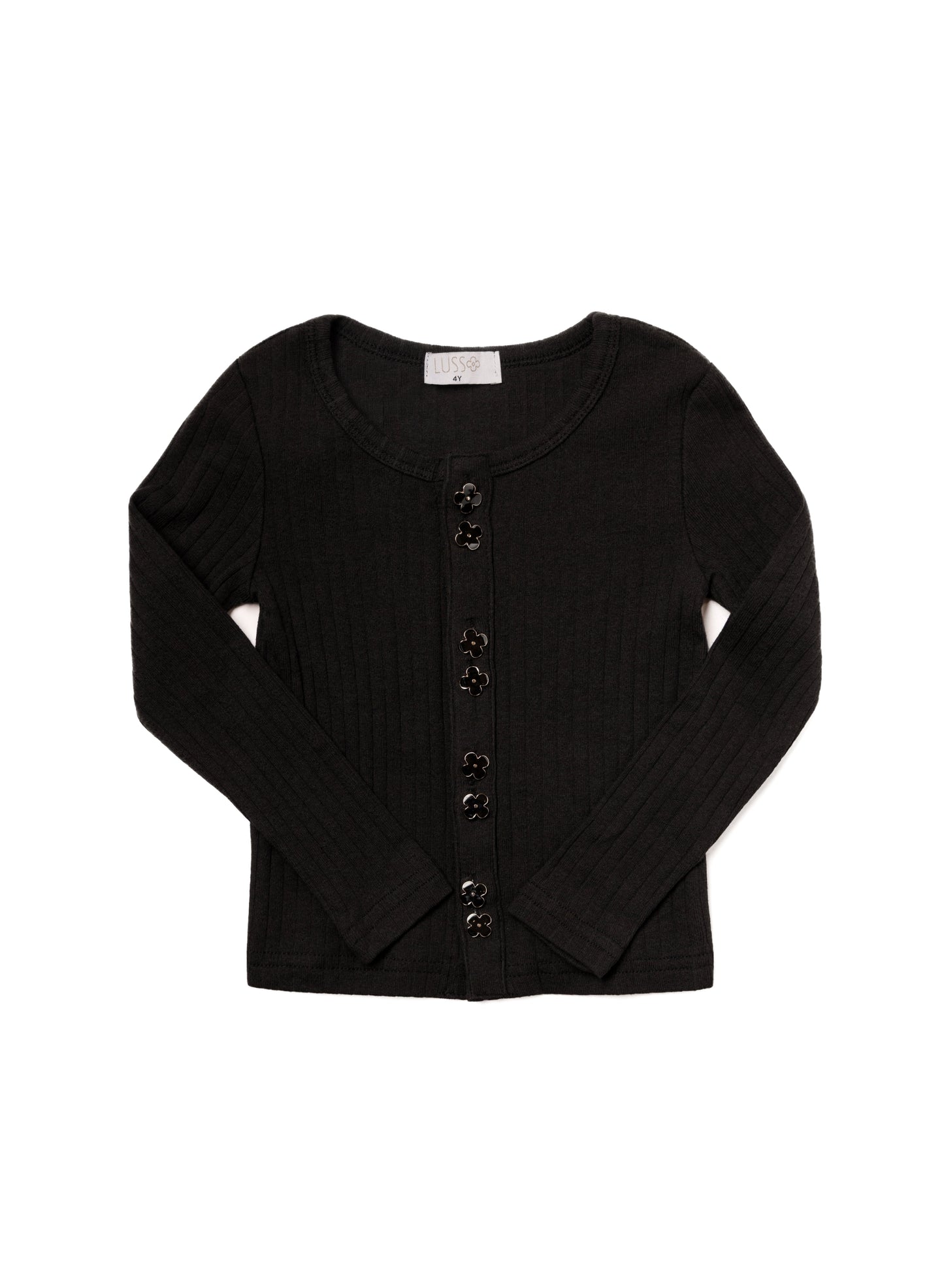 Pointelle Cardigan - Black