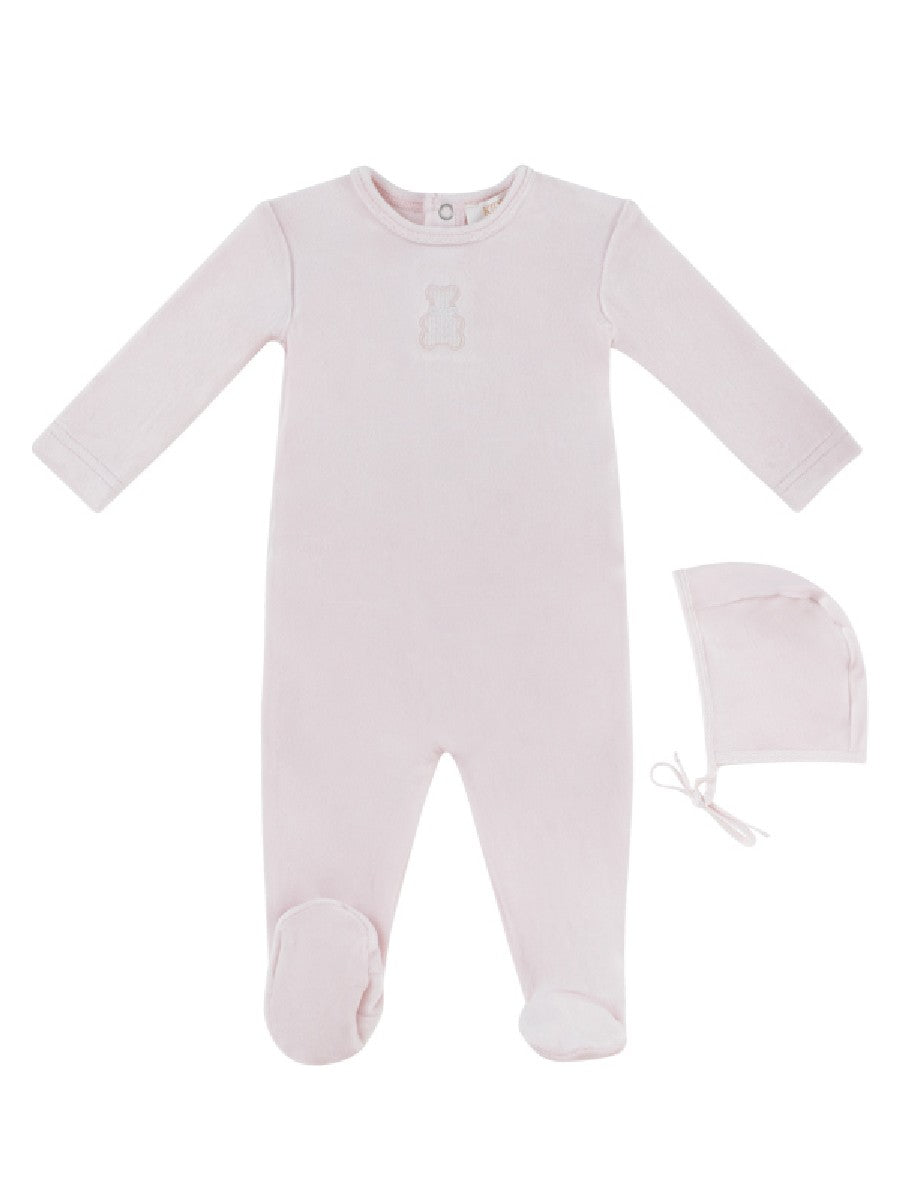 Petit Ours Footie & Hat Set - Pink