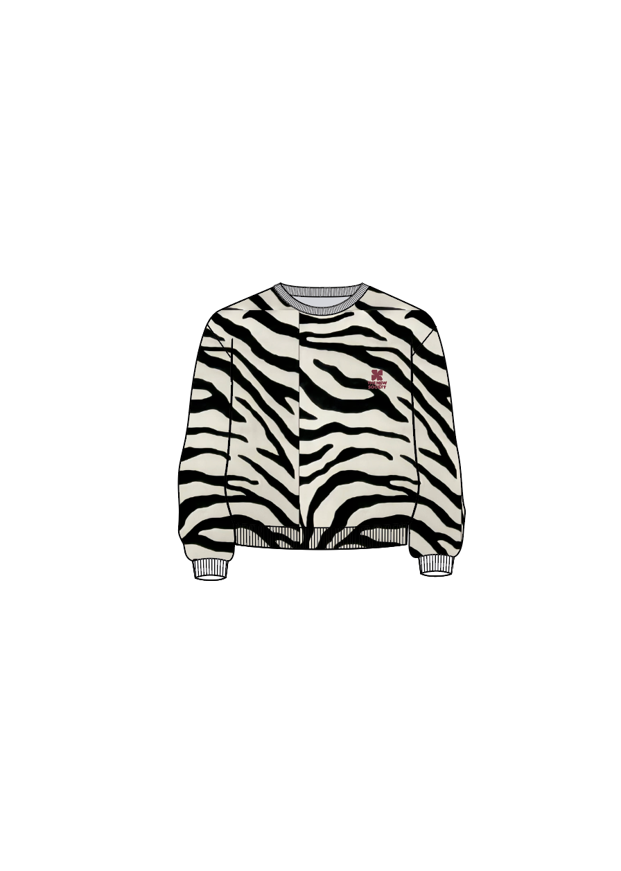 Logo Sweatshirt - Zebra Print