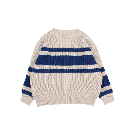 Stripes Cardigan - Marine