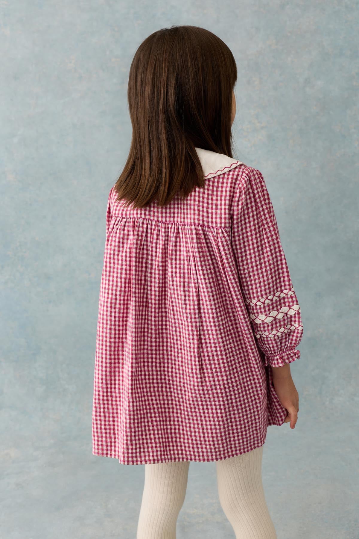 Delinia Dress - Raspberry Checks