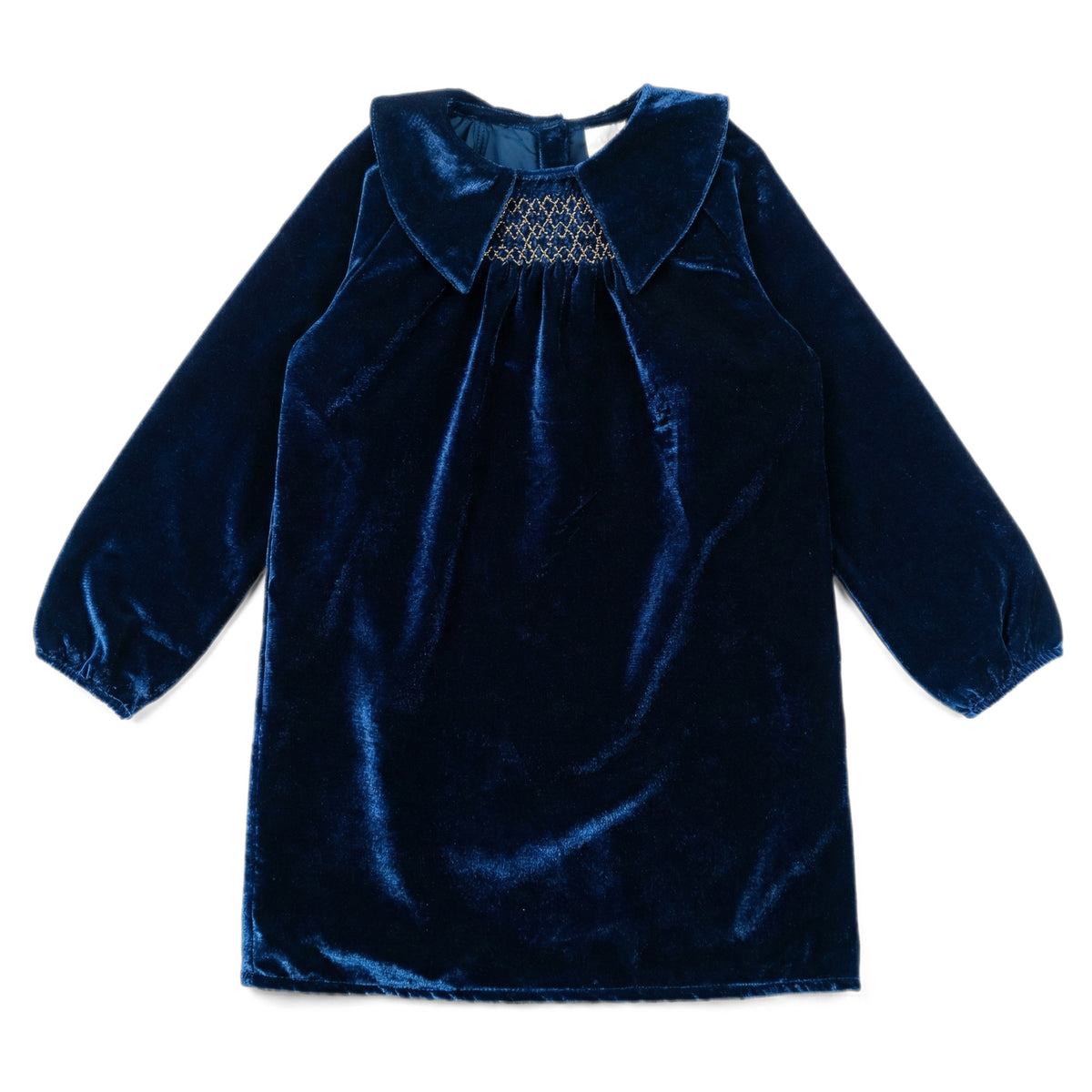 Aveline Long Velvet Dress - Navy