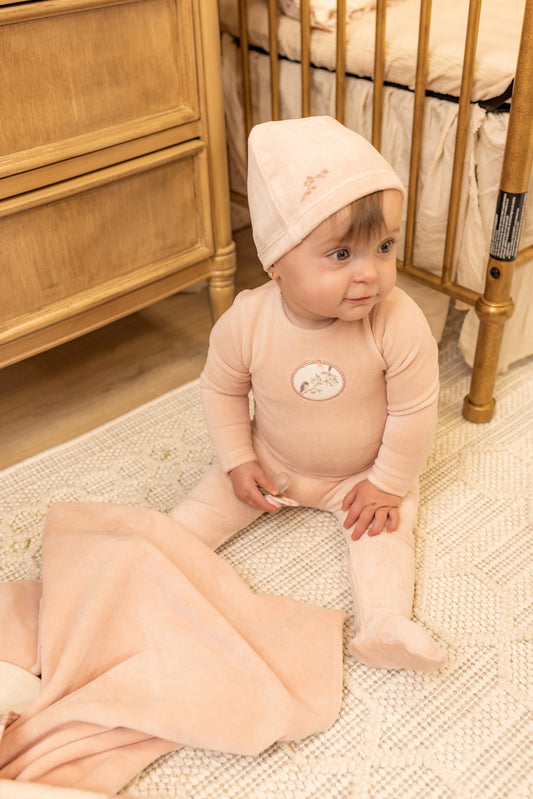 Birdie Branch Velour 3pc Set - Dusty Pink