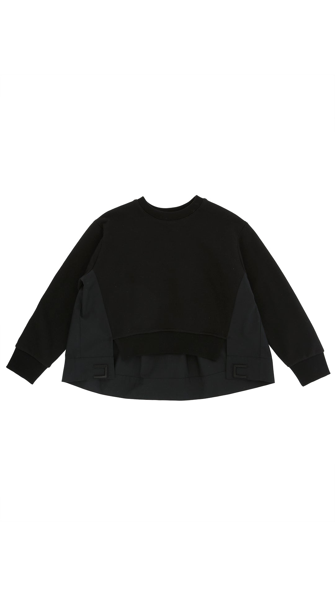 Poplin Insert Sweatshirt (EFFE180) - Black/Black