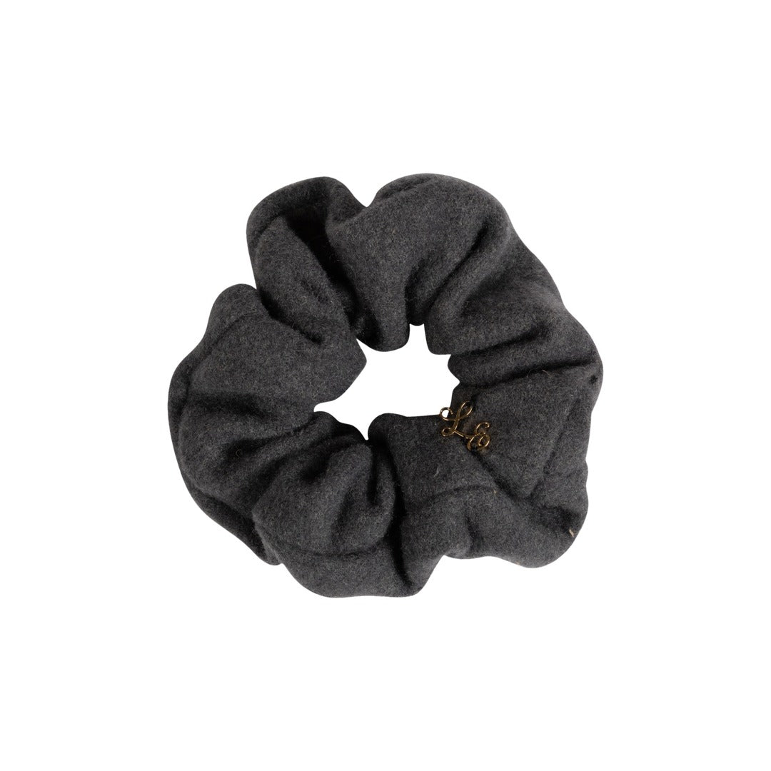 Brushed Wool Scrunchie - Gray