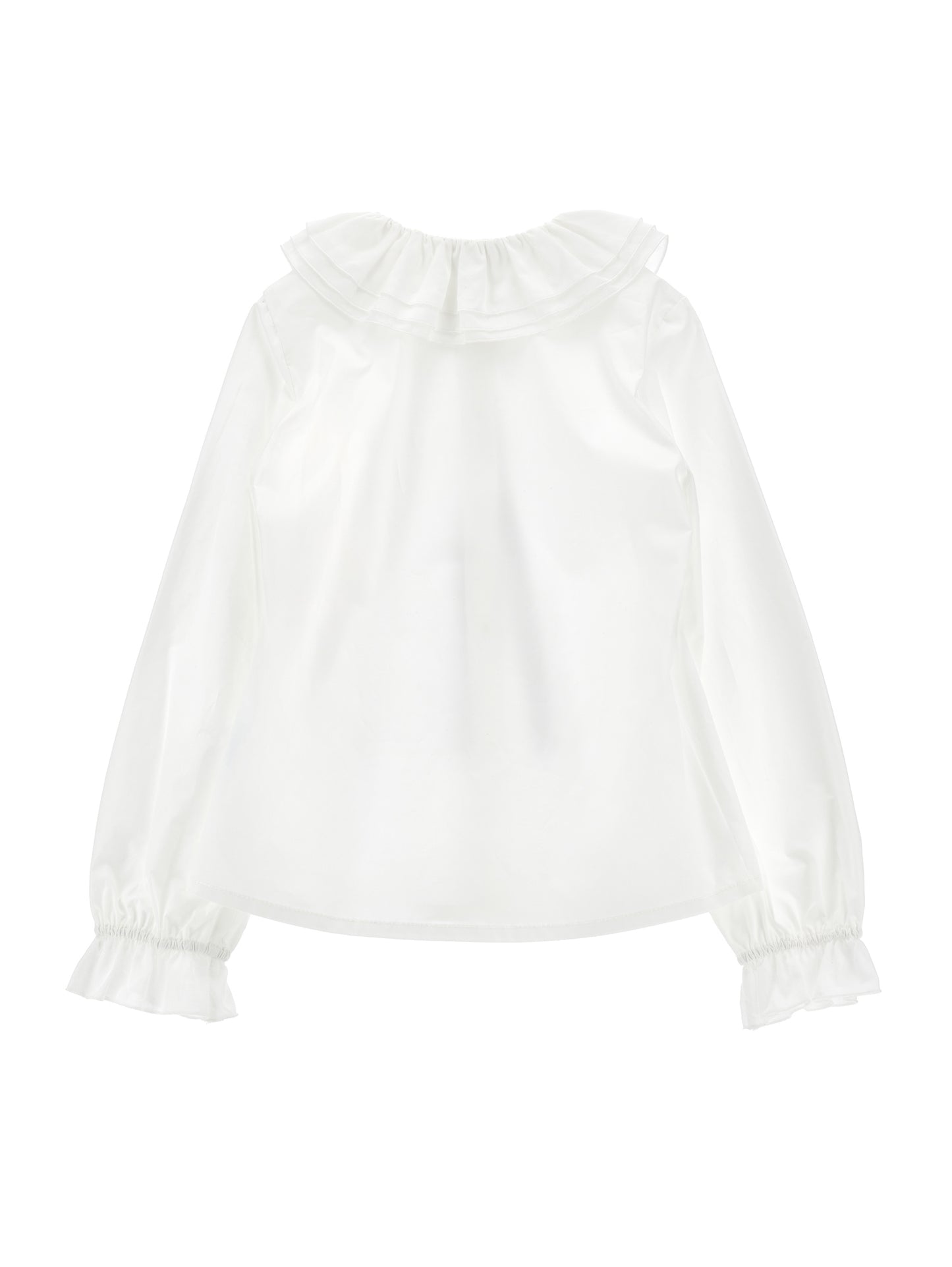 Button Up Shirt With Logo Ribbon Tie - Panina/Nero
