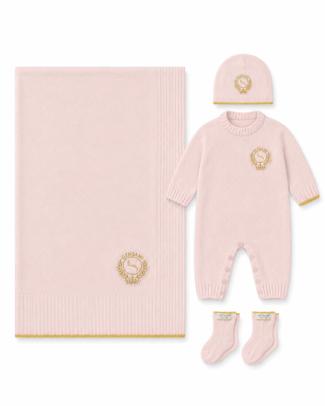 Royal wreath 4pc Set - Cameo Pink