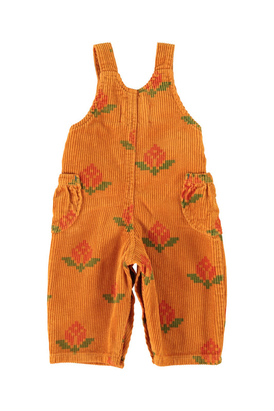 Dungarees (BM2606) - Camel W/ Flowers
