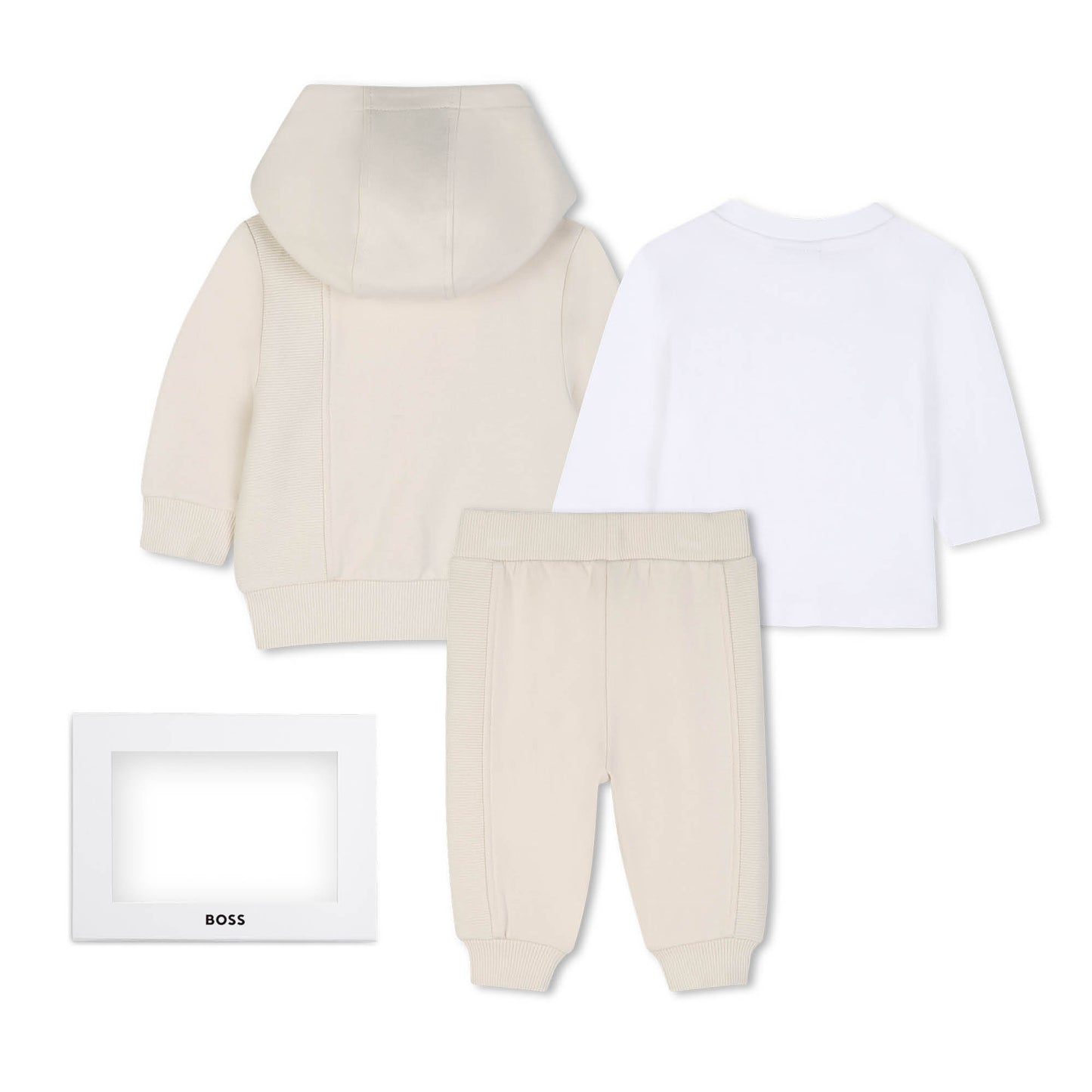 3pc Tracksuit + Tee With Logo J53304 - Beige