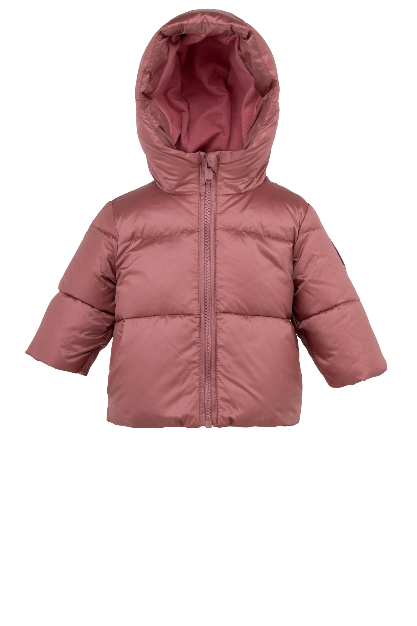 Hooded Baby Down Jacket - Petal Rose