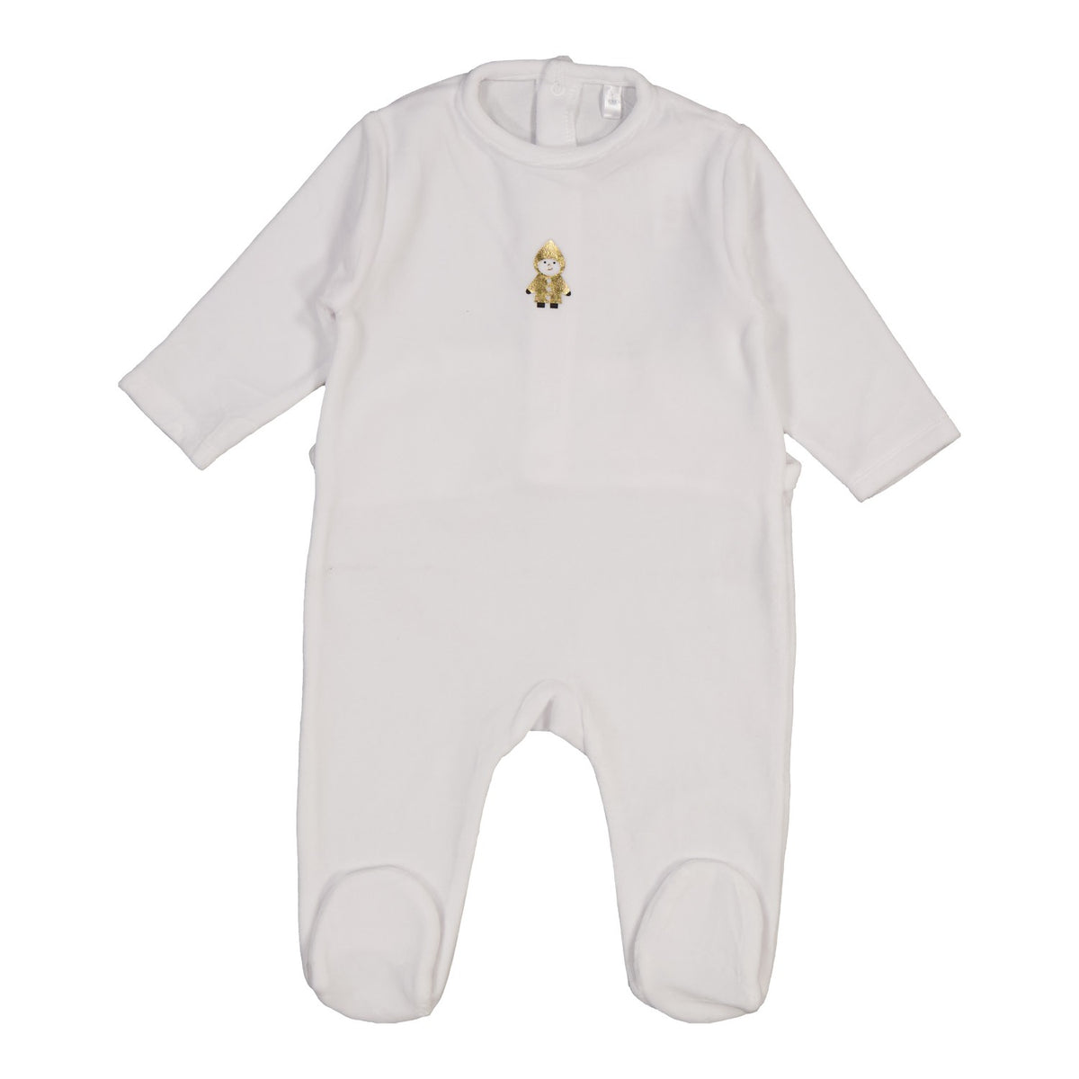 Velour Lutin Footie - Gold