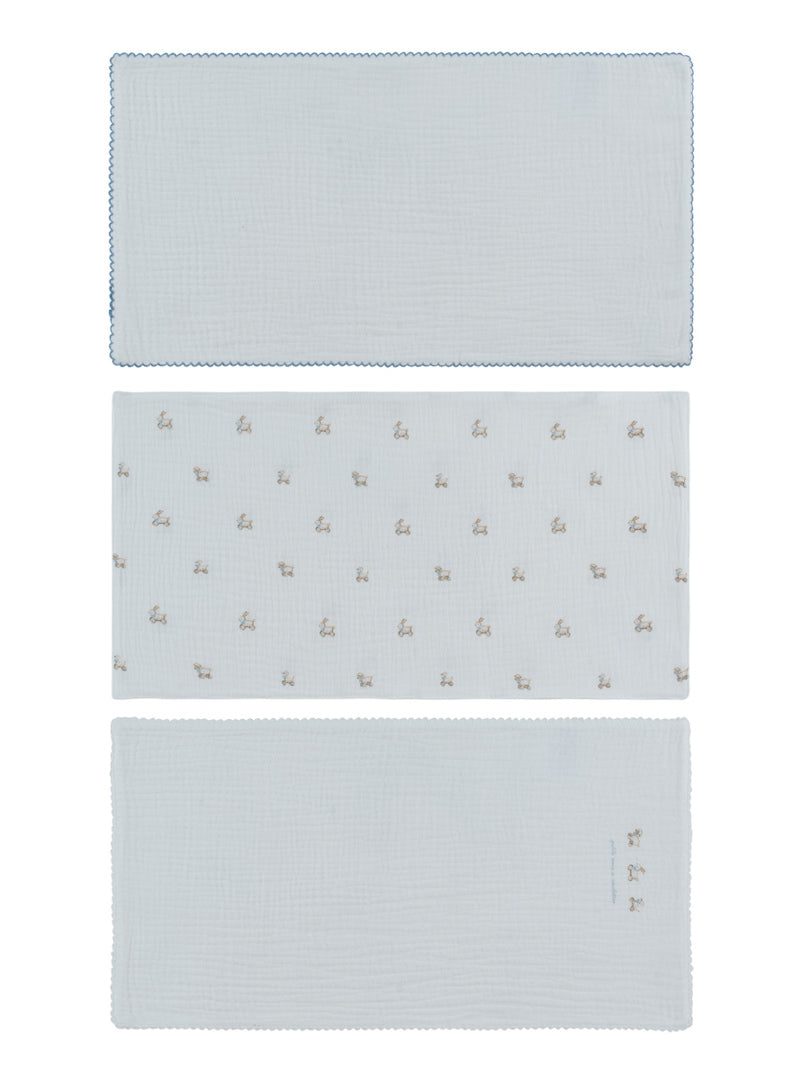 Burp Cloth Set Of 3 - Blue