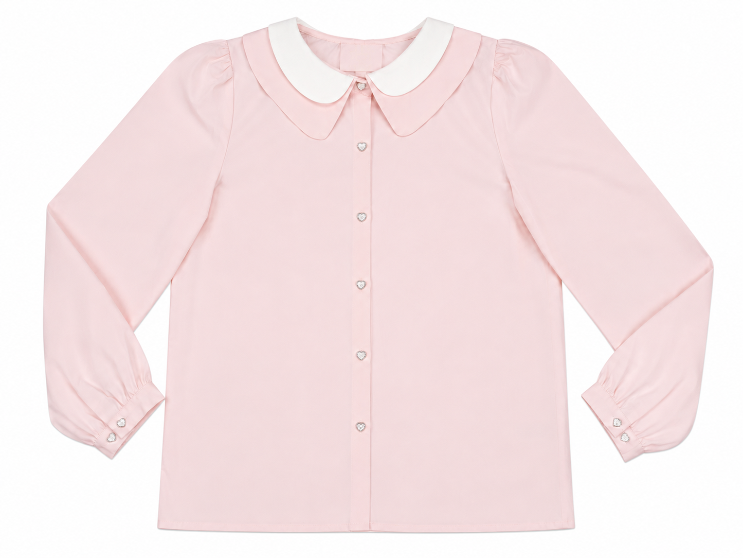 Teens Double Collar Taffeta Shirt - Champagne