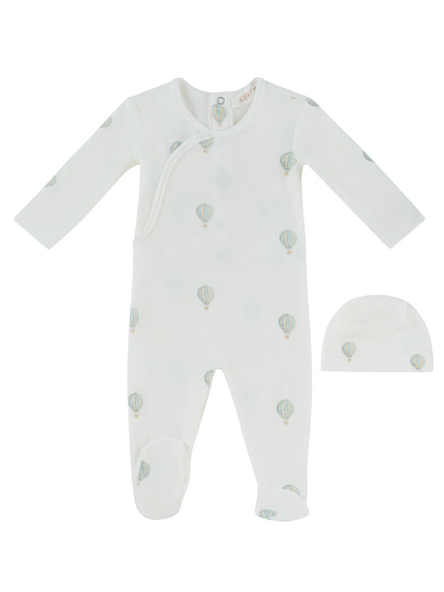 Ciel Enfant Wrap Footie & Hat Set - Blue