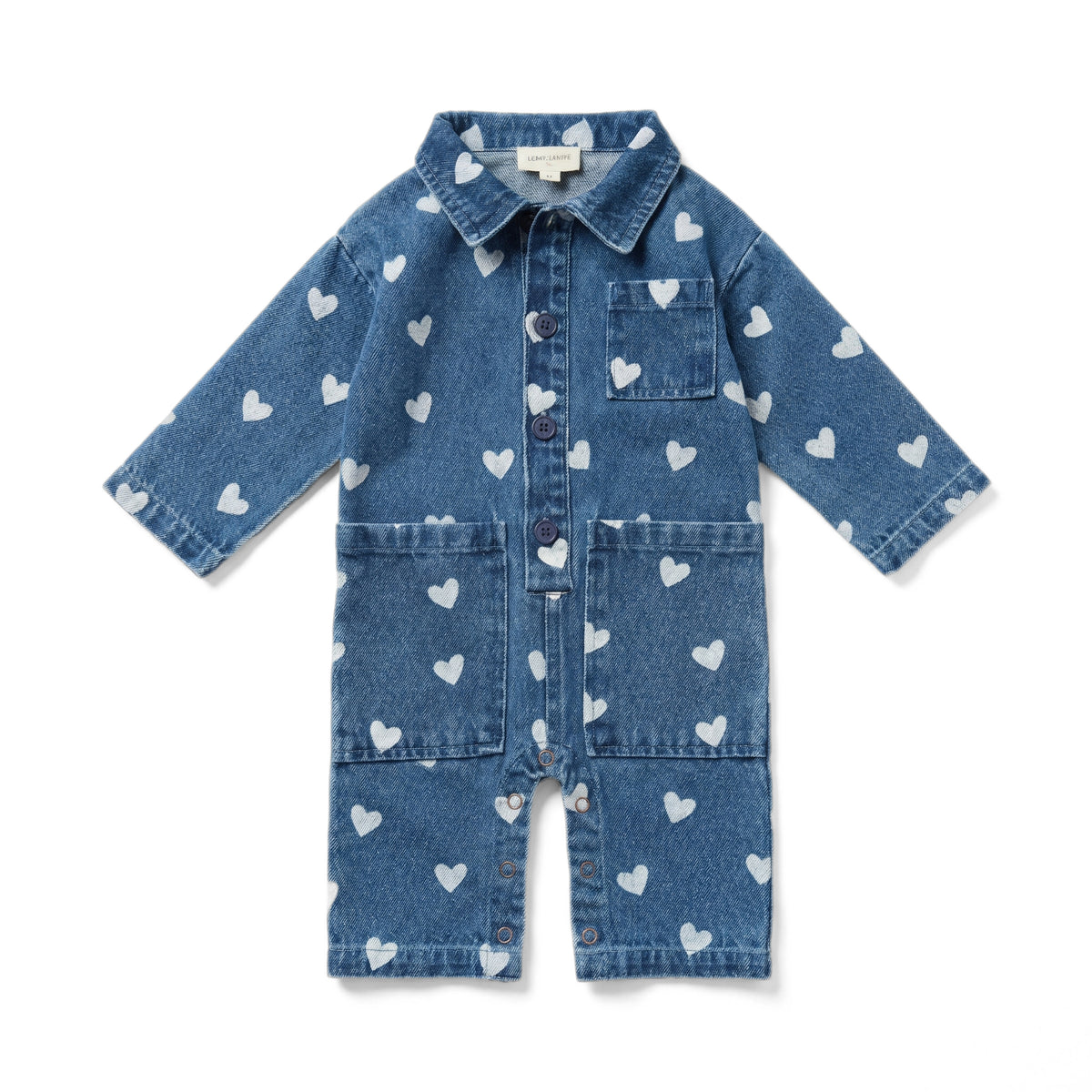 Building Denim Heart Overalls - Blue