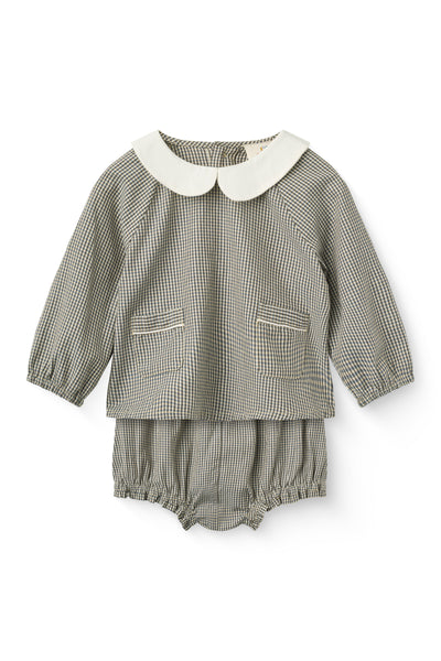 Check Baby Set - Grey