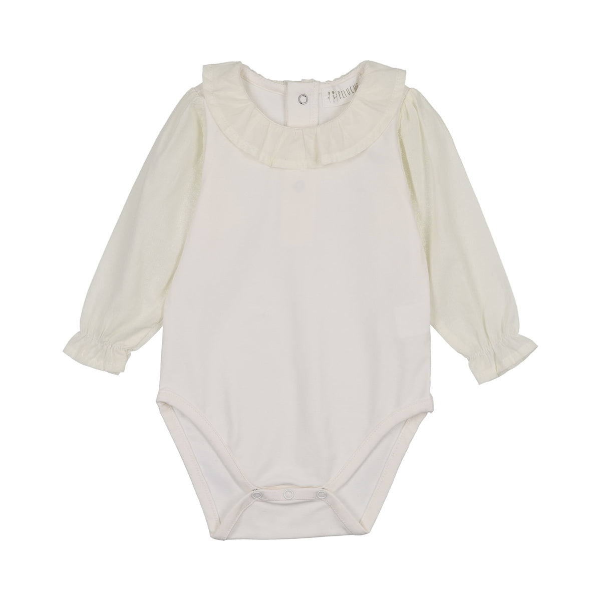 Bodysuit - Crochet Trim - Cream