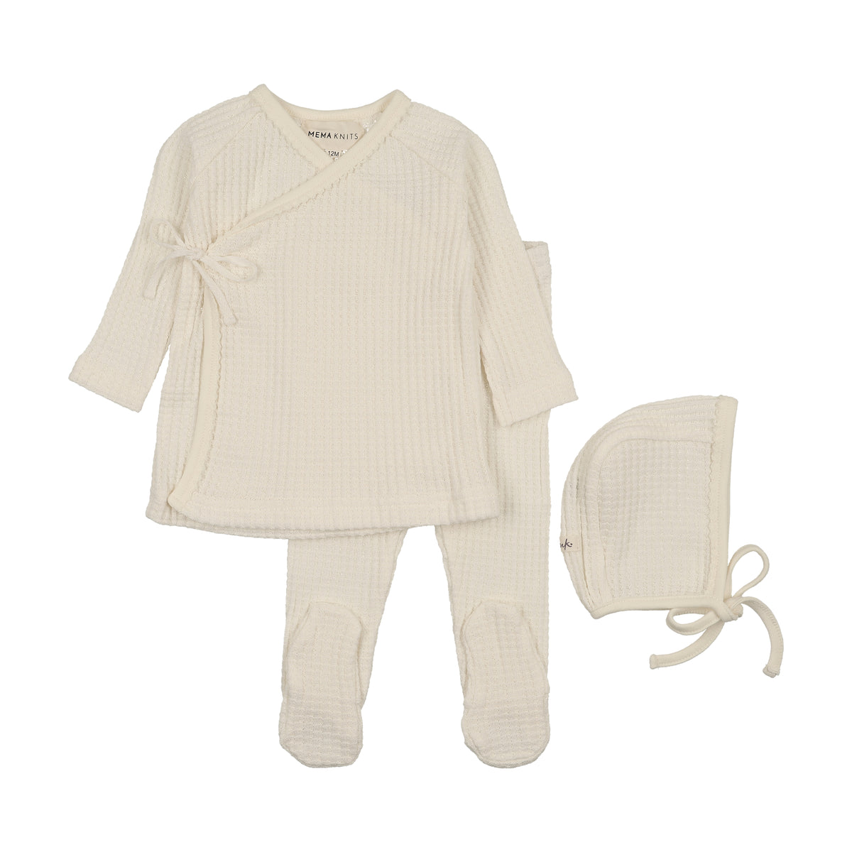 Honeycomb Waffle 3pc Set - Ivory