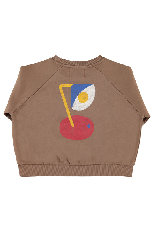 Sweatshirt (FLP2606A) - Brown W/ Piupiuchick Print