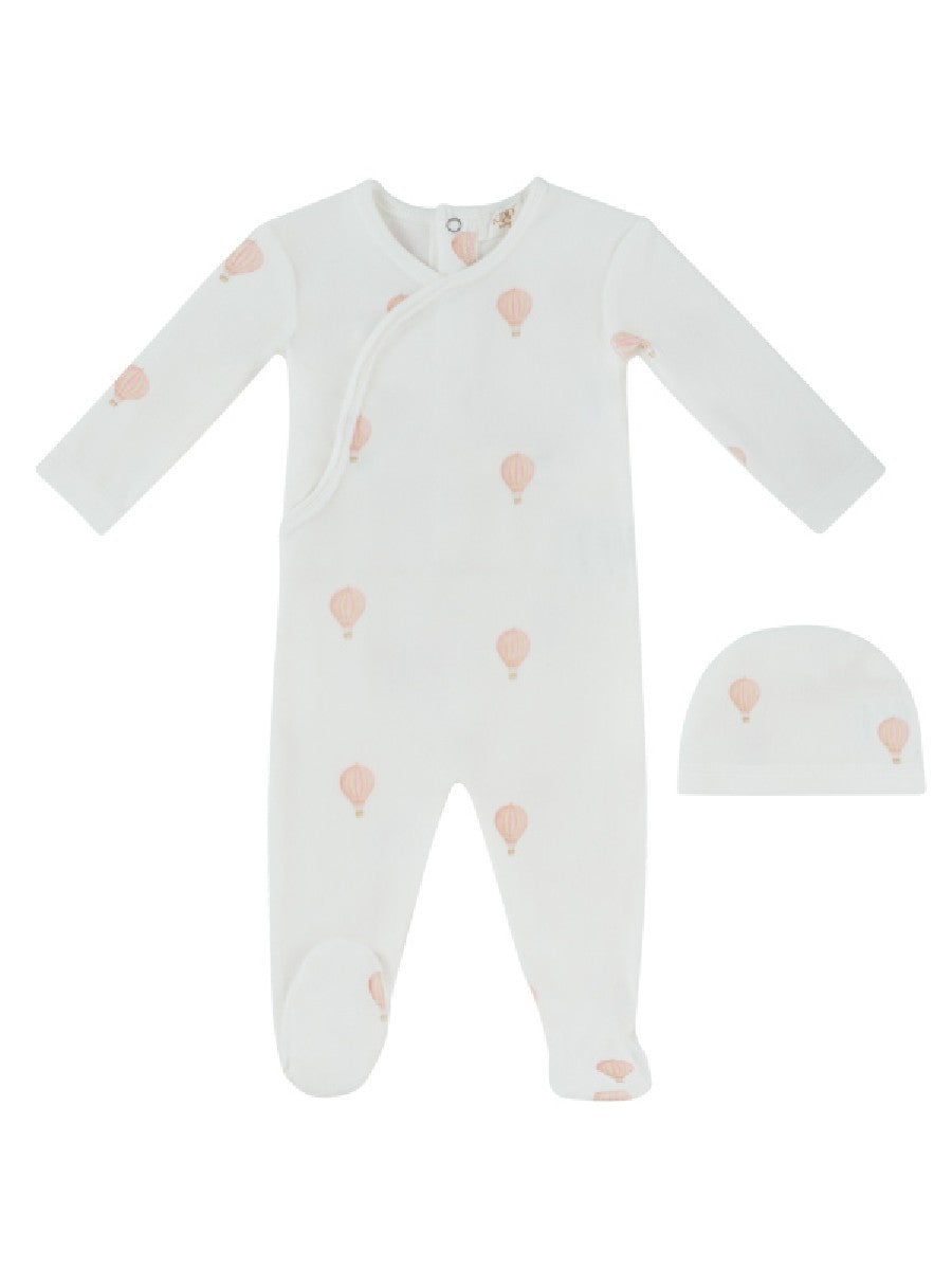Ciel Enfant Wrap Footie & Hat Set - Pink