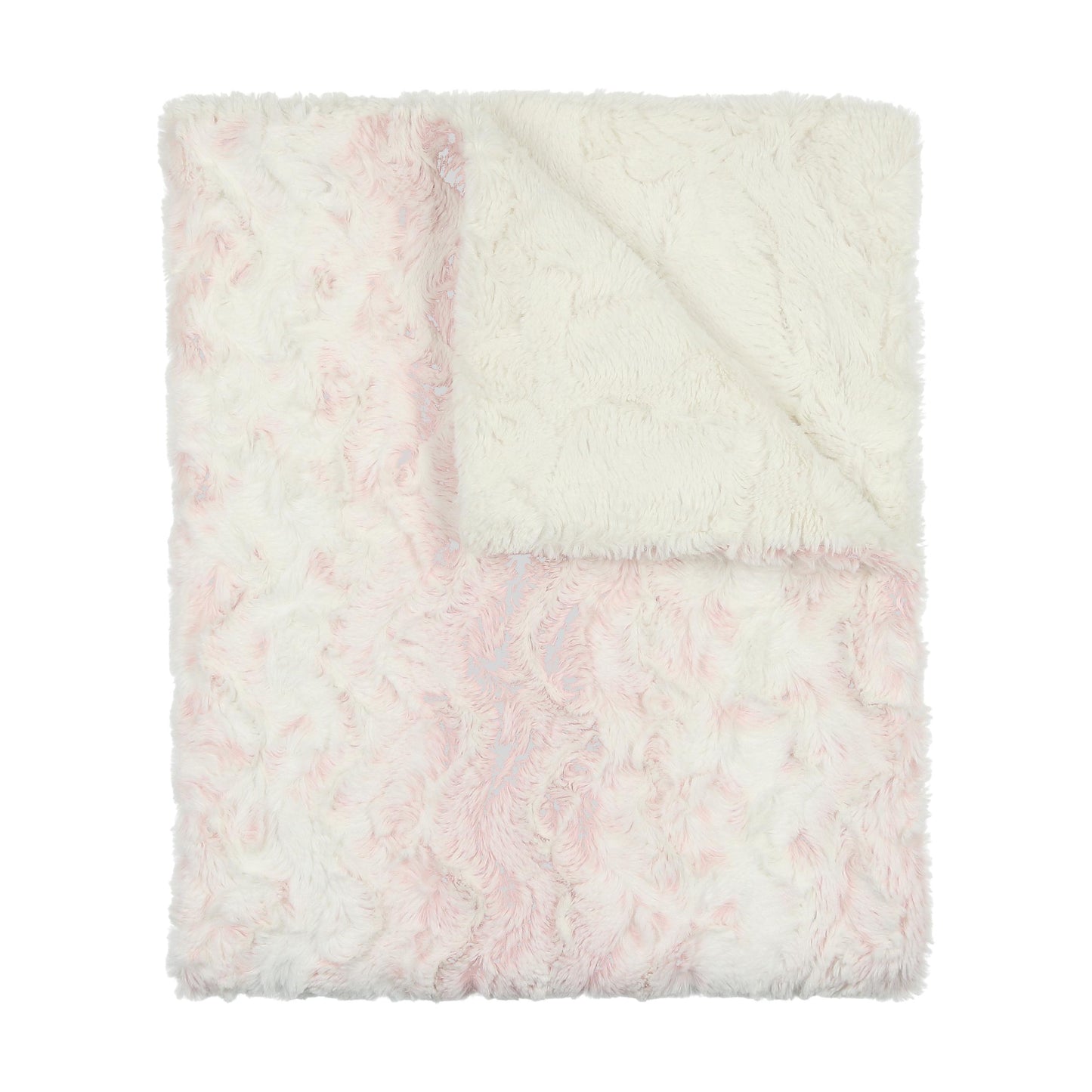 Peluche Speckled Fur Blanket - Pink