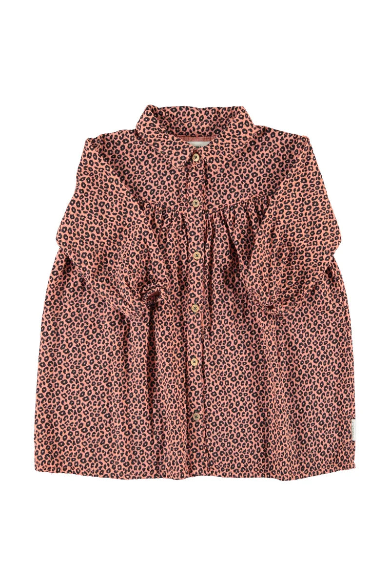 Short Dress (MN2602) - Pink W/ Animal Print
